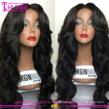 Unprocessed remy human hair wig 100% Virgin brazilian hair full lace wig with baby hair